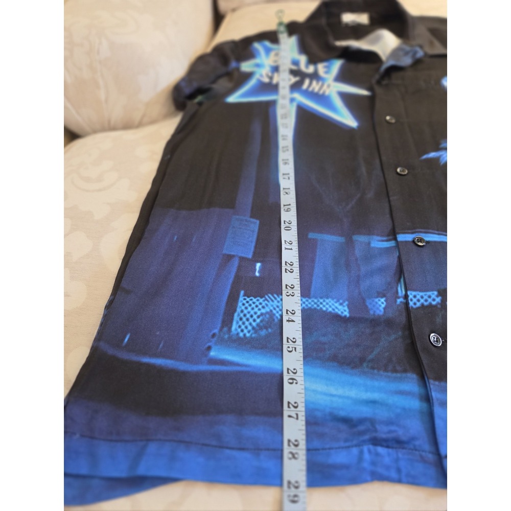 Blue Sky Inn Men's Button Up Viscose SS Shirt Made In Italy Size Med NEW! $375 - Picture 11 of 14